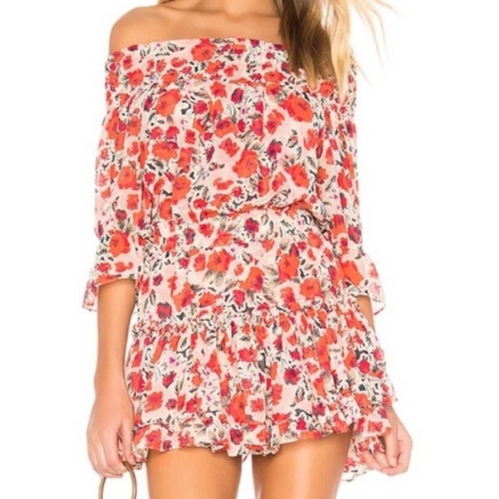MISA Los Angeles Darla Off the Shoulder Dress Floral
